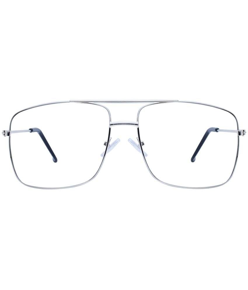Peter Jones - Silver Square Eyeglass Frame ( Pack of 1 ) Peter Jones - Silver Square Eyeglass Frame ( Pack of 1 )
