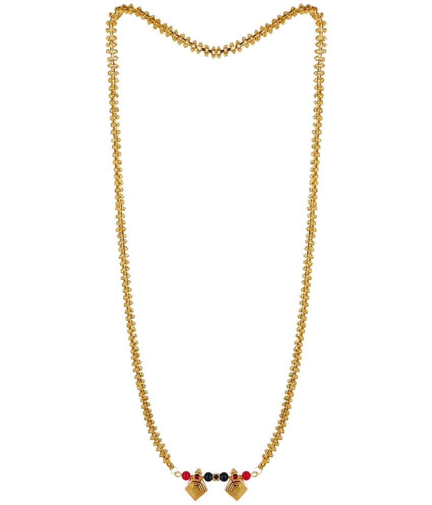 SHANKH-KRIVA - Golden Mangalsutra ( Pack of 1 )