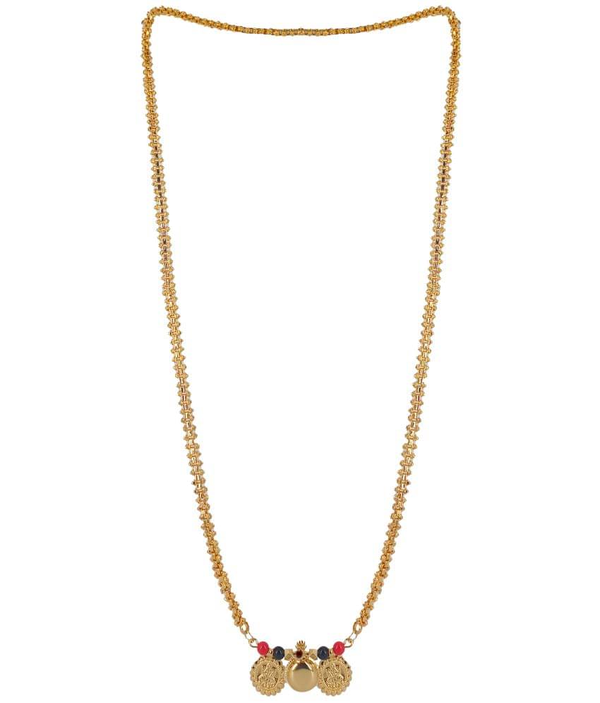 SHANKH-KRIVA - Golden Mangalsutra ( Pack of 1 ) SHANKH-KRIVA - Golden Mangalsutra ( Pack of 1 )