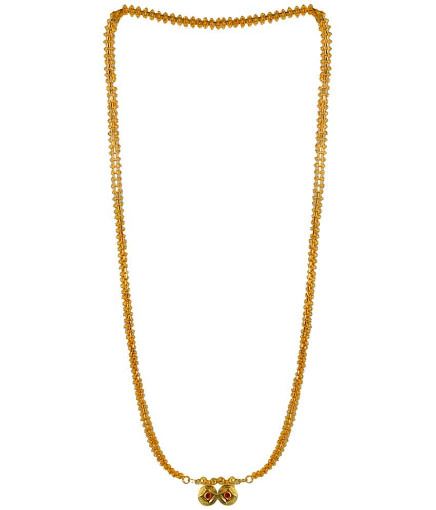 SHANKH-KRIVA - Golden Mangalsutra ( Pack of 1 )