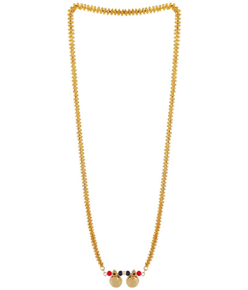 SHANKH-KRIVA - Golden Mangalsutra ( Pack of 1 )
