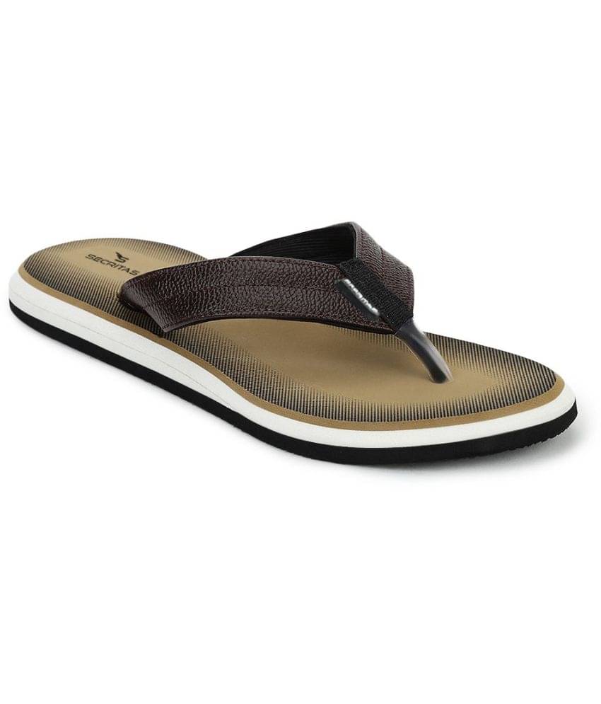     			Secritas Brown Men's Thong Flip Flop