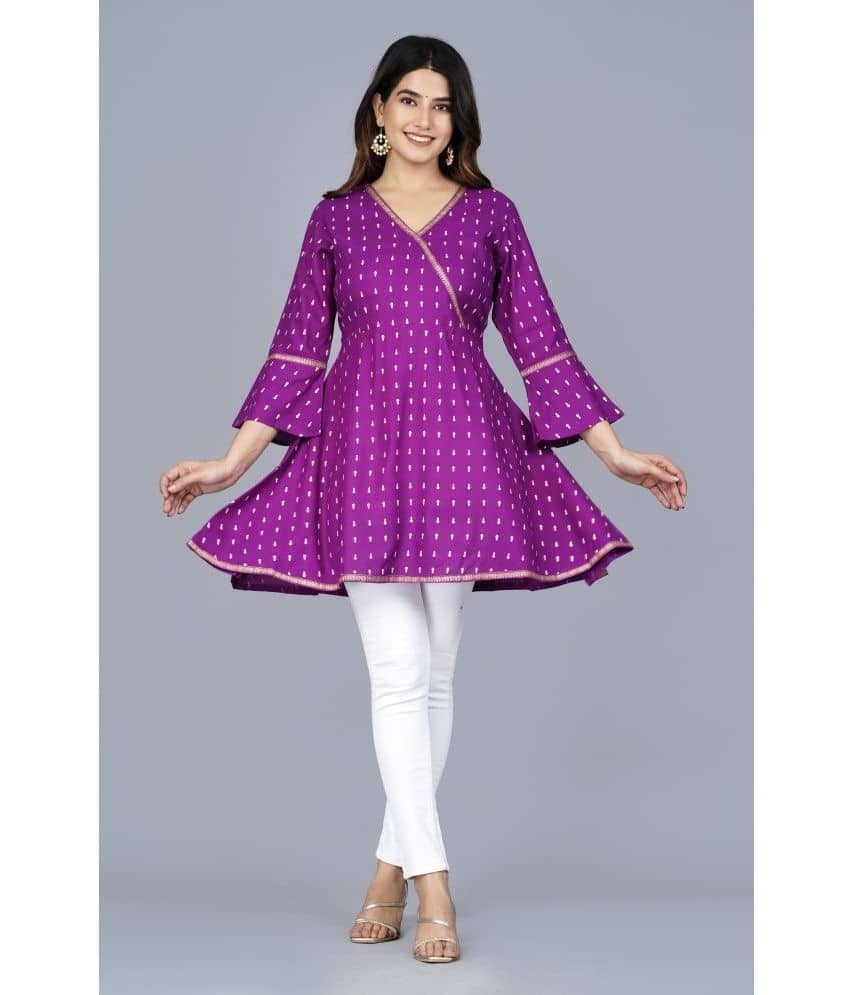 Smien - Purple Rayon Women's Tunic ( Pack of 1 )