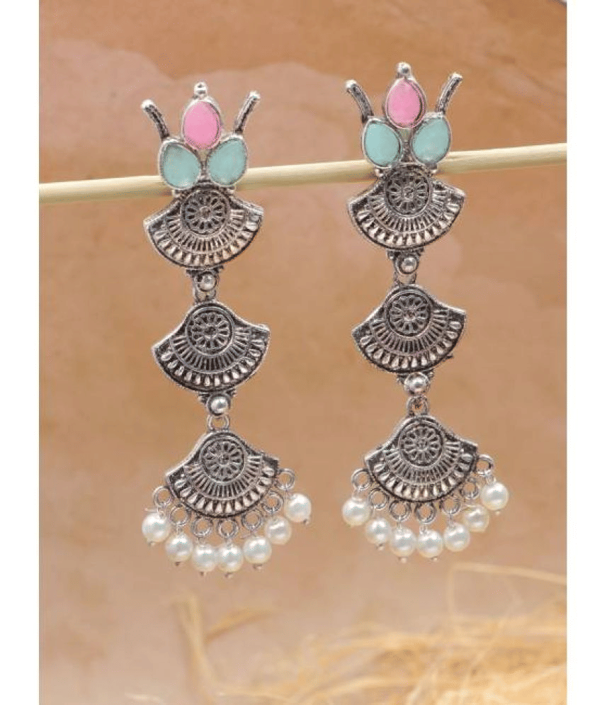     			Sunhari Jewels Multi Color Drop Earrings ( Pack of 1 )