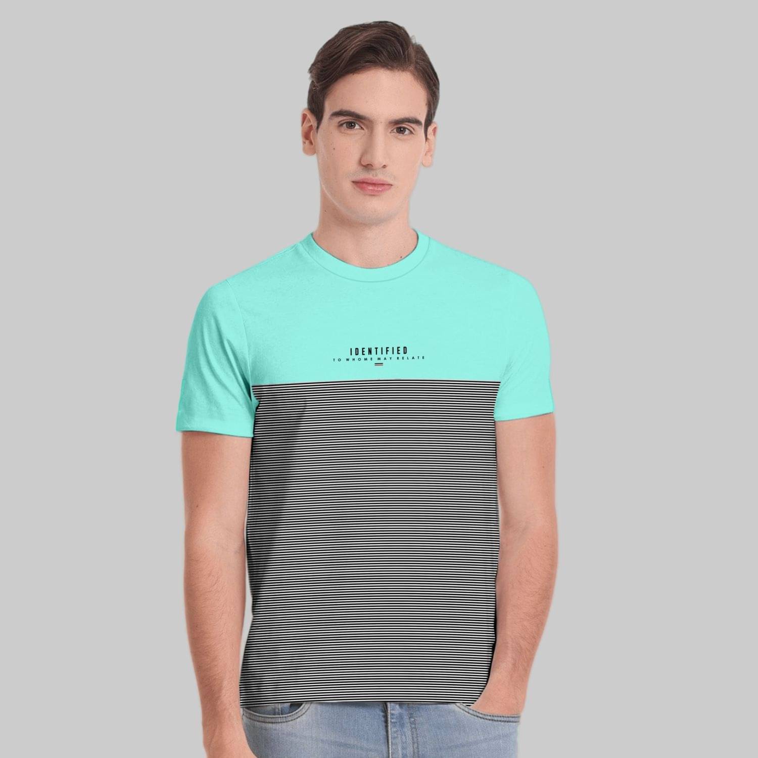TAB91 Pack of 1 Cotton Blend Regular Fit Men's T-Shirt ( Aqua Blue ) TAB91 Pack of 1 Cotton Blend Regular Fit Men's T-Shirt ( Aqua Blue )