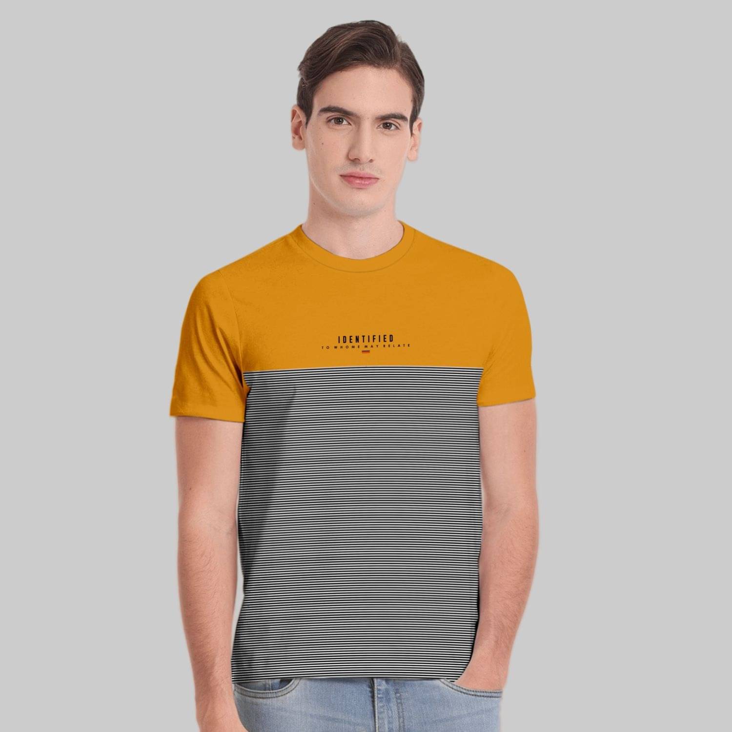     			TAB91 Pack of 1 Cotton Blend Regular Fit Men's T-Shirt ( Mustard )