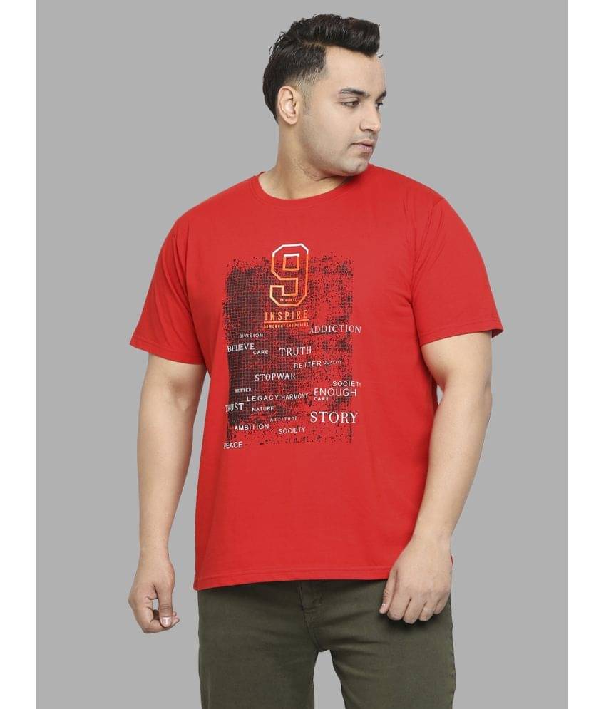     			Xmex Pack of 1 Cotton Blend Regular Fit Men's T-Shirt ( Red )