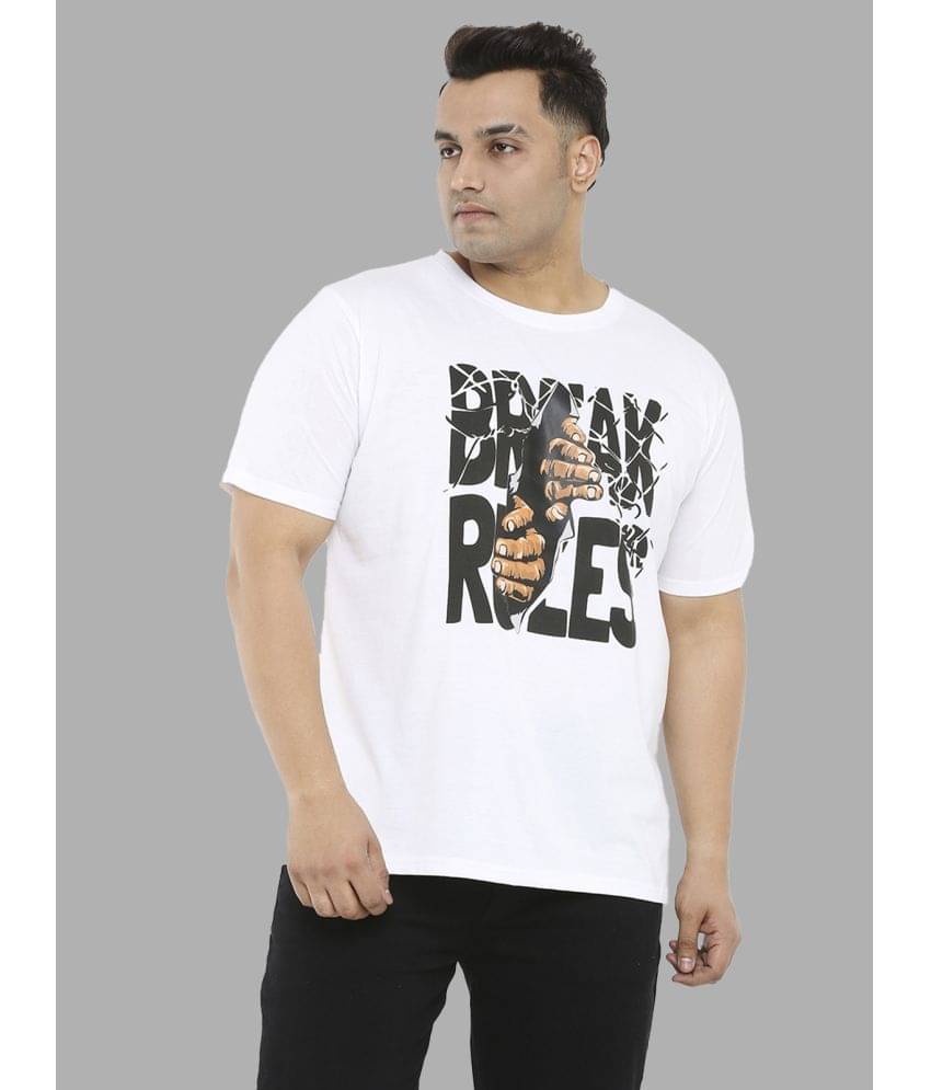 Xmex Pack of 1 Cotton Blend Regular Fit Men's T-Shirt ( White ) Xmex Pack of 1 Cotton Blend Regular Fit Men's T-Shirt ( White )