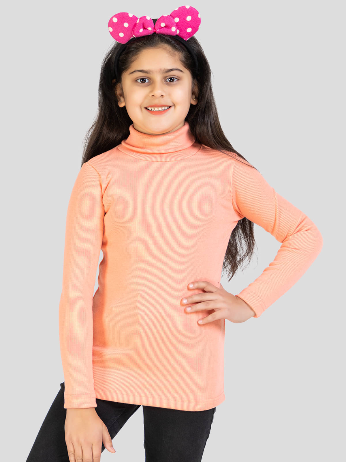     			YHA Pack of 1 Girls Fleece T-Shirt ( Peach )