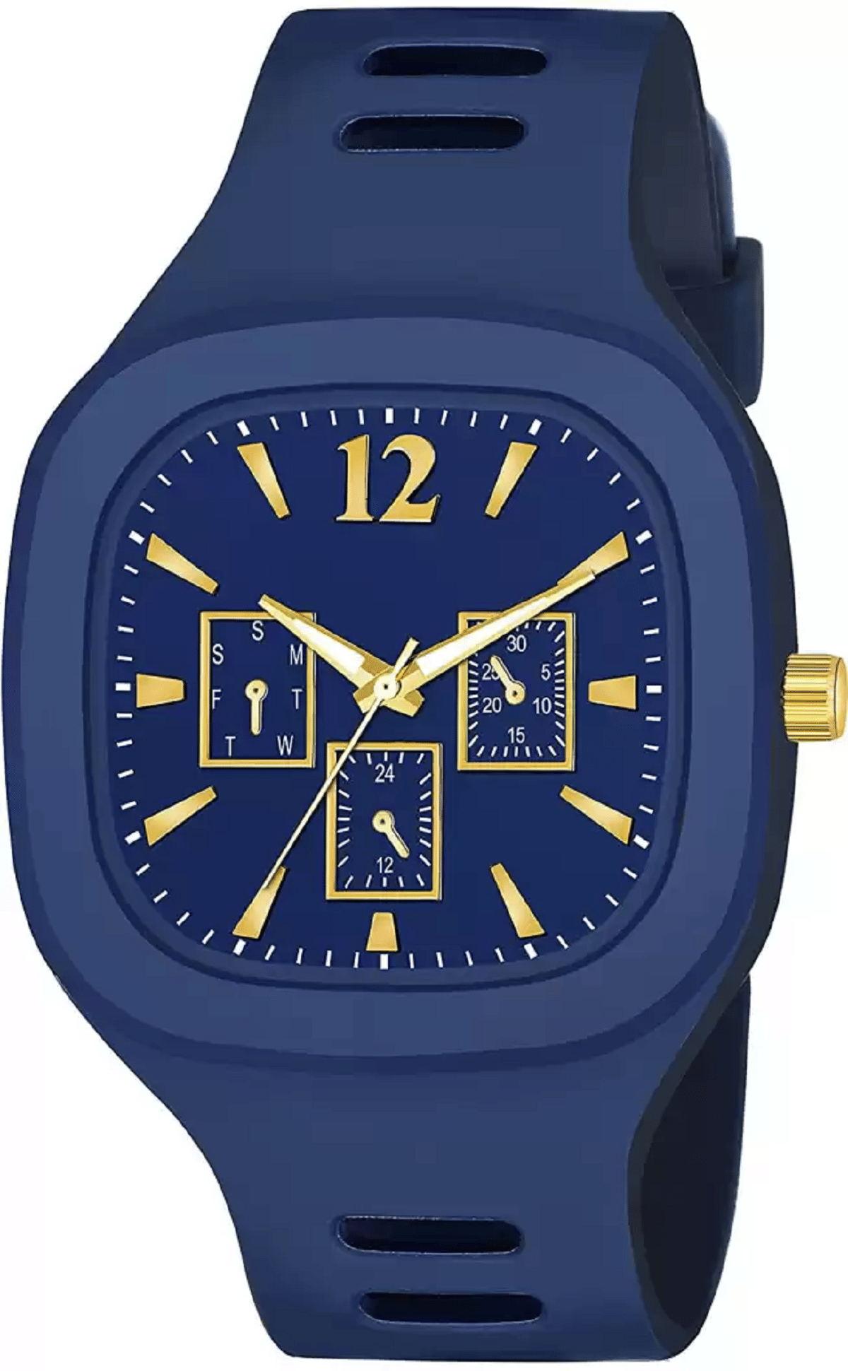 newmen - Blue PU Analog Men's Watch