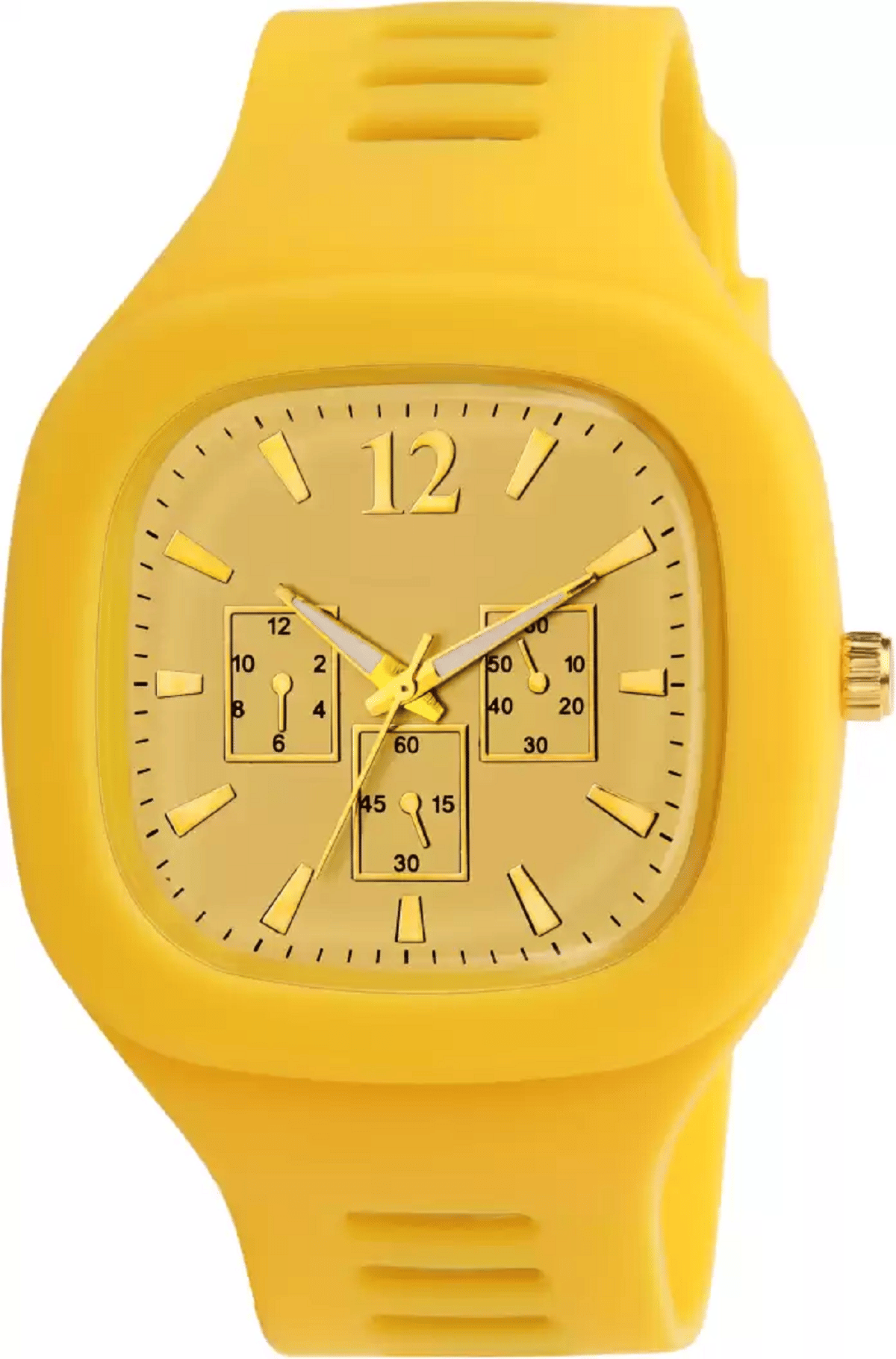 newmen - Yellow PU Analog Men's Watch