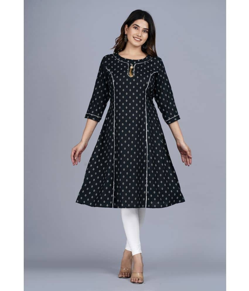 Aurelisa - Green Rayon Women's A-line Kurti ( Pack of 1 ) - Kurtis, Tunics | Buy online on ZillyBuy