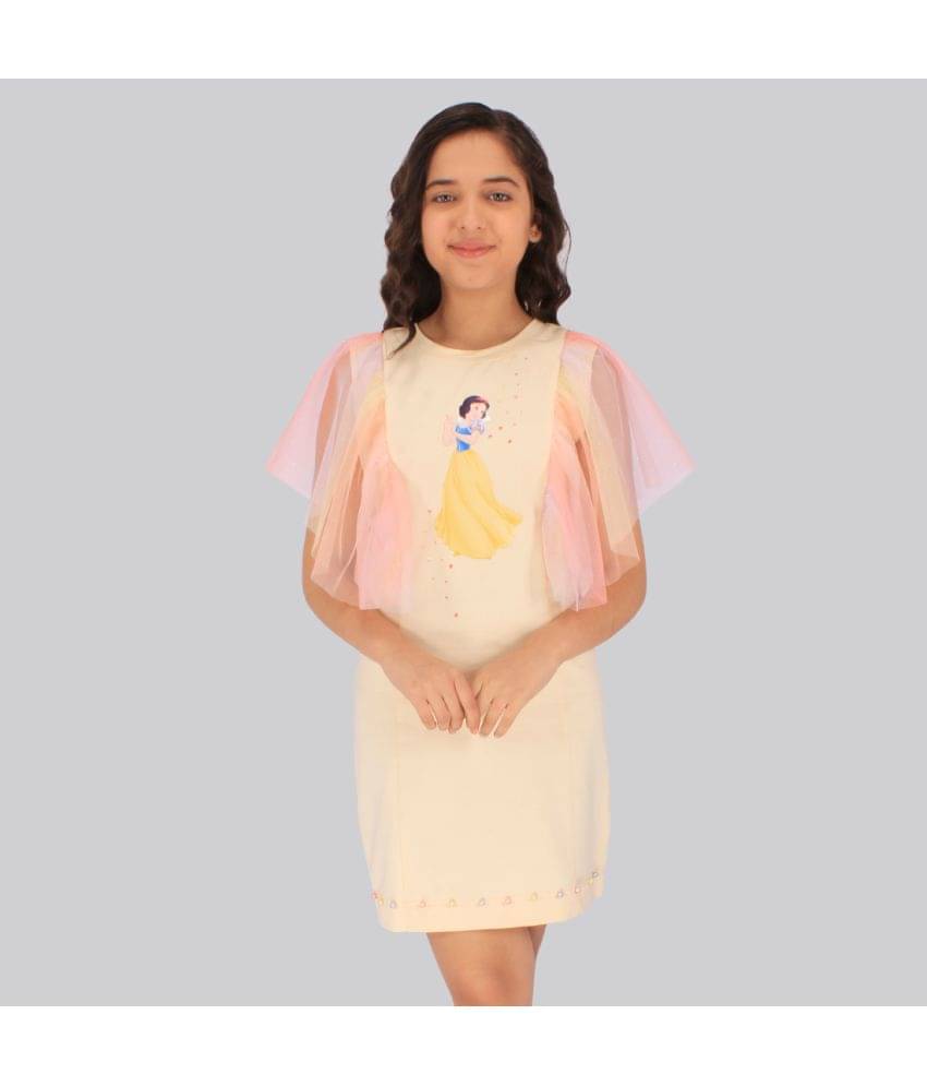 Cutecumber Net Shift Dress For Girls ( Pack of 1 , Yellow ) Cutecumber Net Shift Dress For Girls ( Pack of 1 , Yellow )