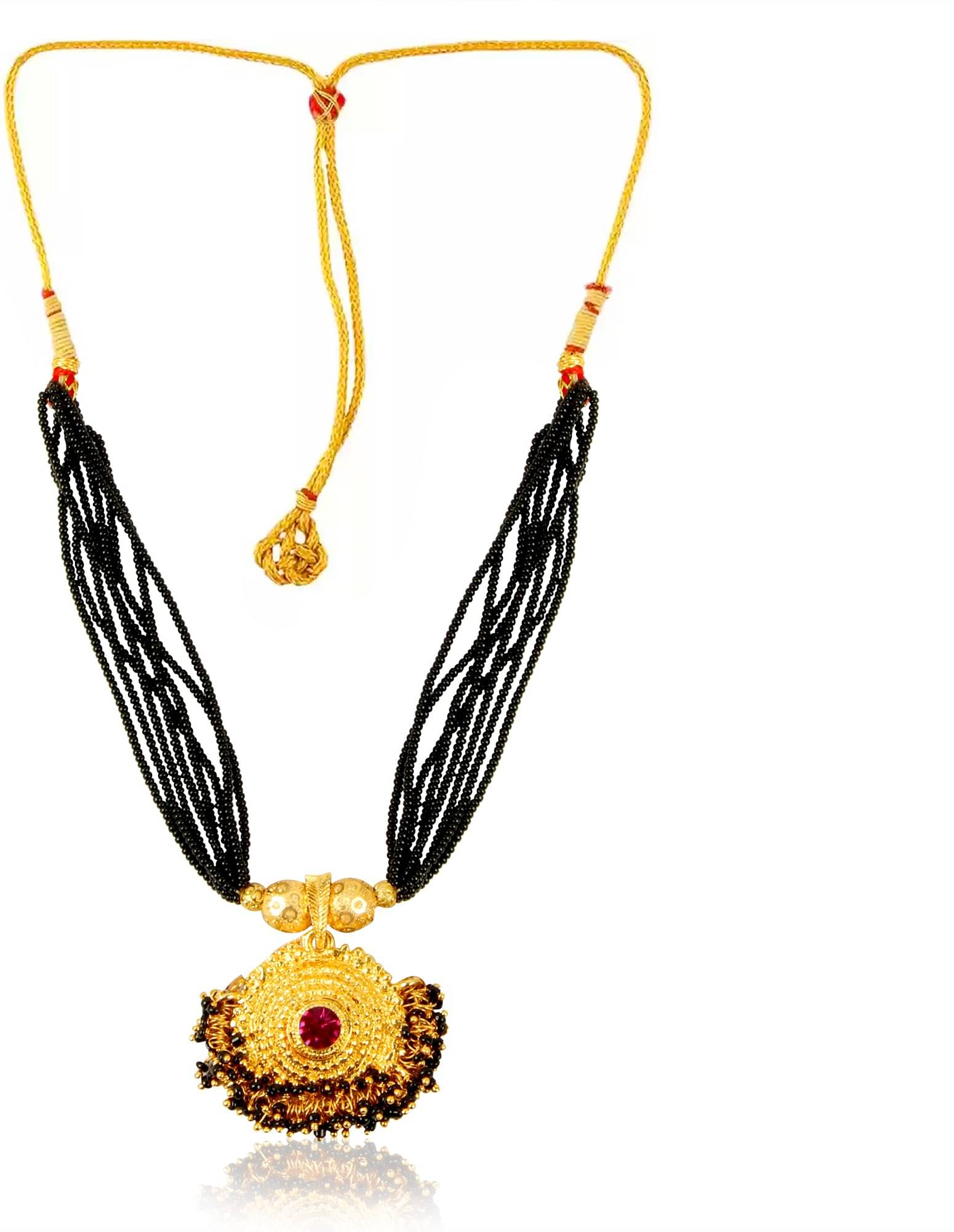     			HEER COLLECTION - Gold Pearls Necklace ( Pack of 1 )