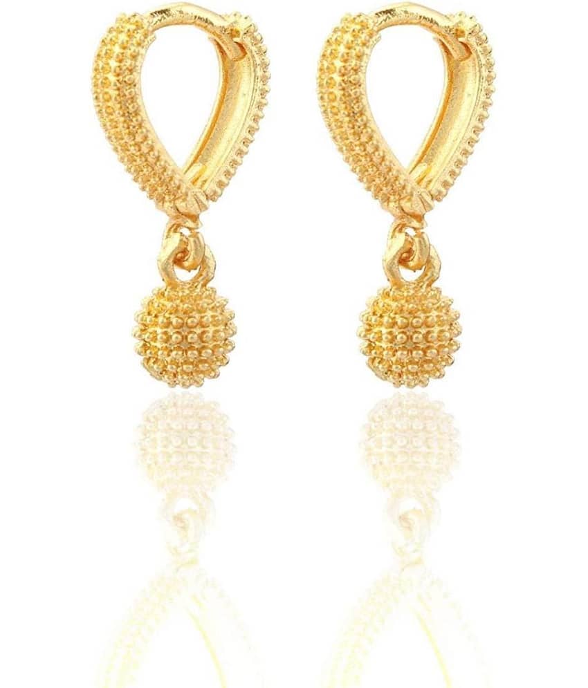 Jewar Mandi - Golden Hoops Earrings ( Pack of 1 ) - Earrings | Buy online on ZillyBuy