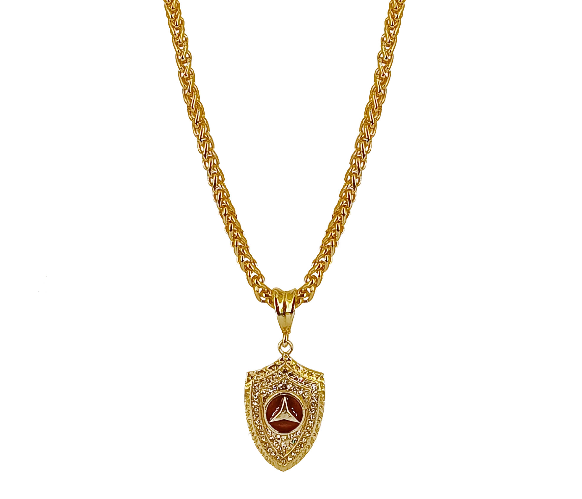 KRIMO - Golden Pendant set ( Pack of 1 )