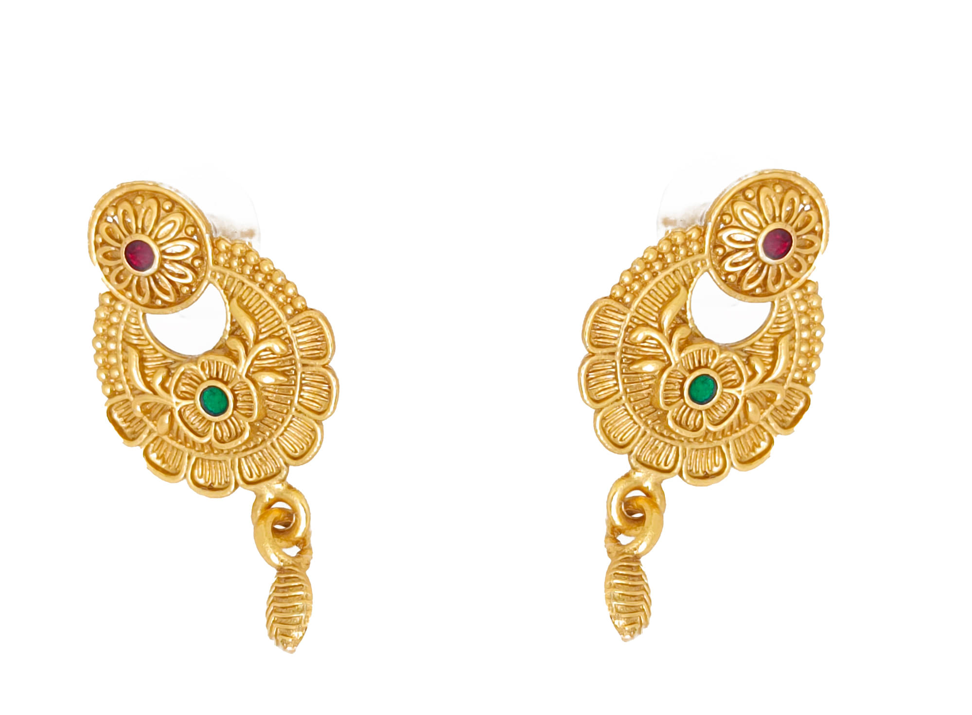     			KRIMO - Golden Stud Earrings ( Pack of 1 )