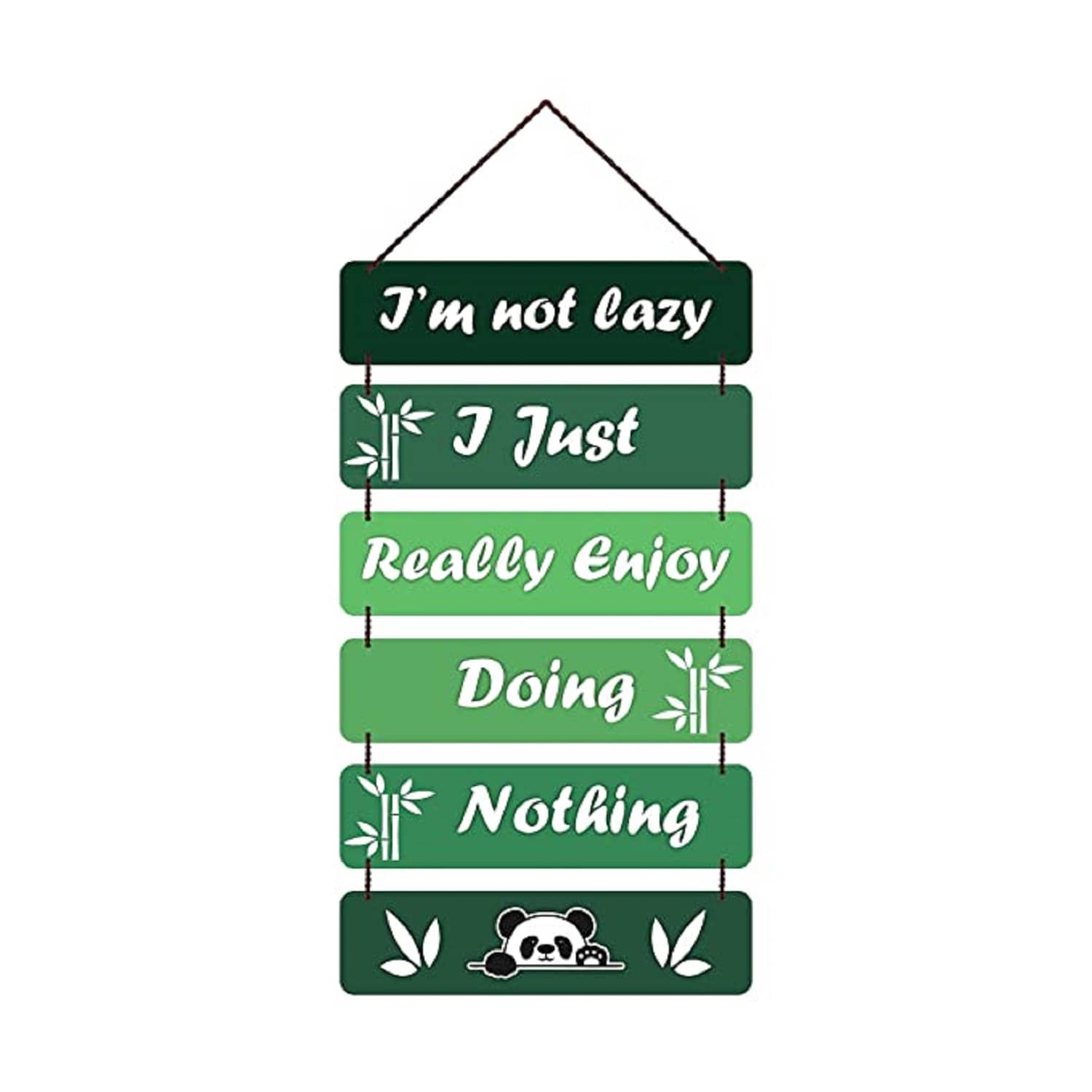 KAAF Wood Motivational Rectangular Decorative Plate Green - Pack of 1