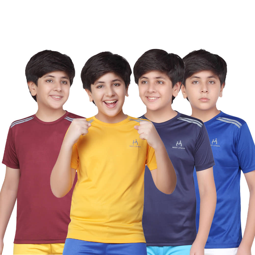 MIST N FOGG Pack of 2 Boys Polyester T-Shirt ( Multicolor )