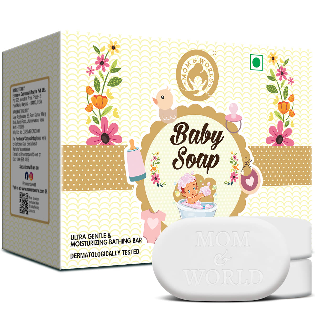 Mom & World Baby Soap 225 g ( 3 pcs )