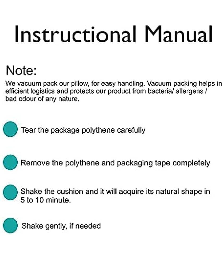 SUNTAP Set of 5 White Polyester Filled Cushion