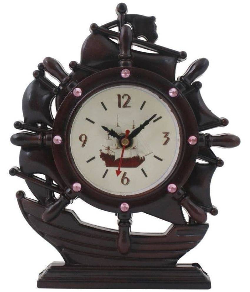     			Sigaram Analog Plastic Table Clock - Pack of 1