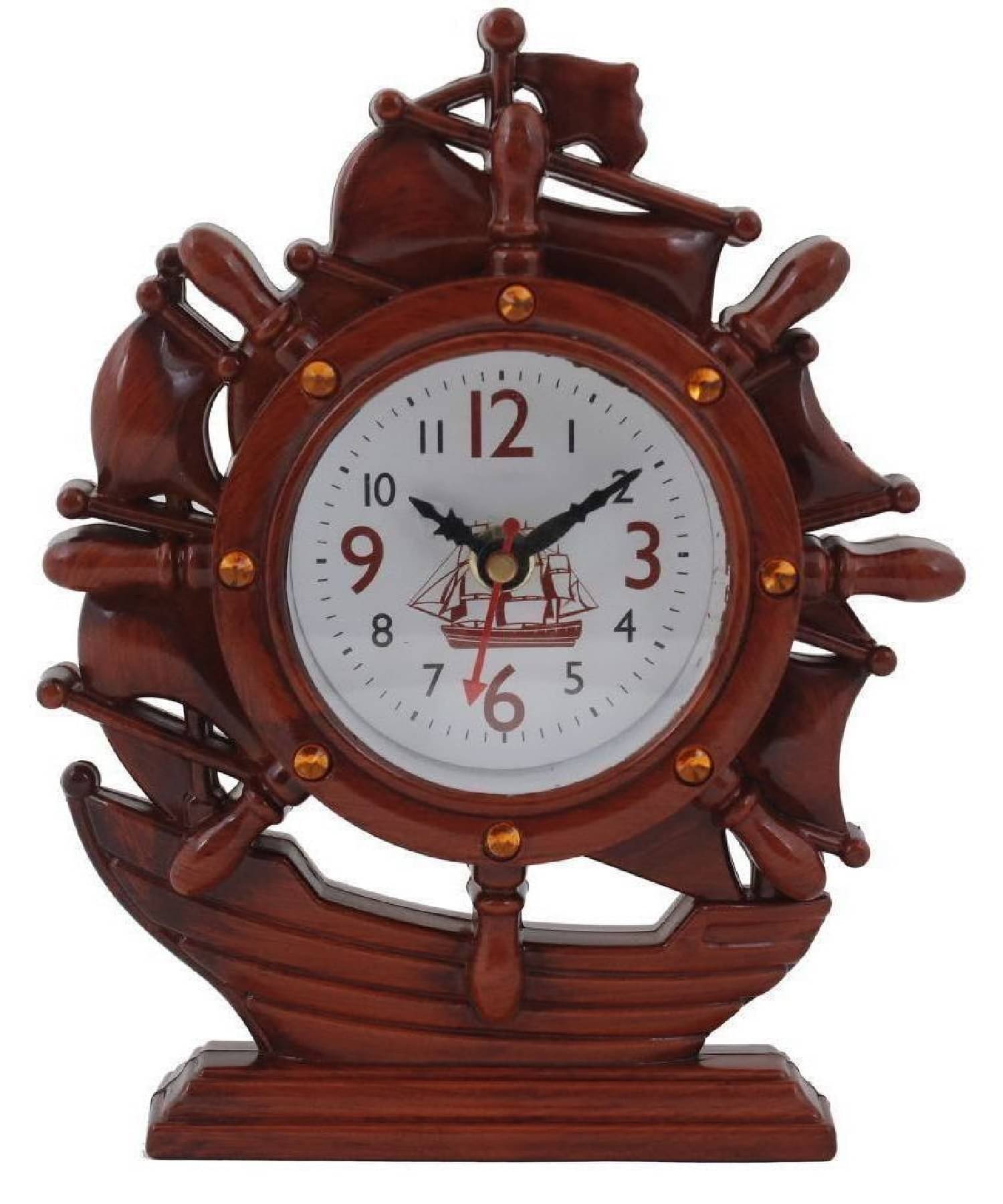     			Sigaram Analog Plastic Table Clock - Pack of 1