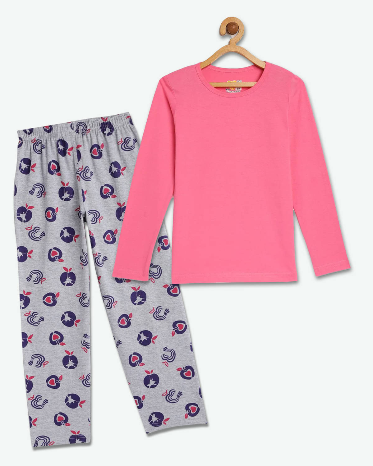     			Sini Mini Pack of 1 Girls Cotton Top With Pants ( Pink )