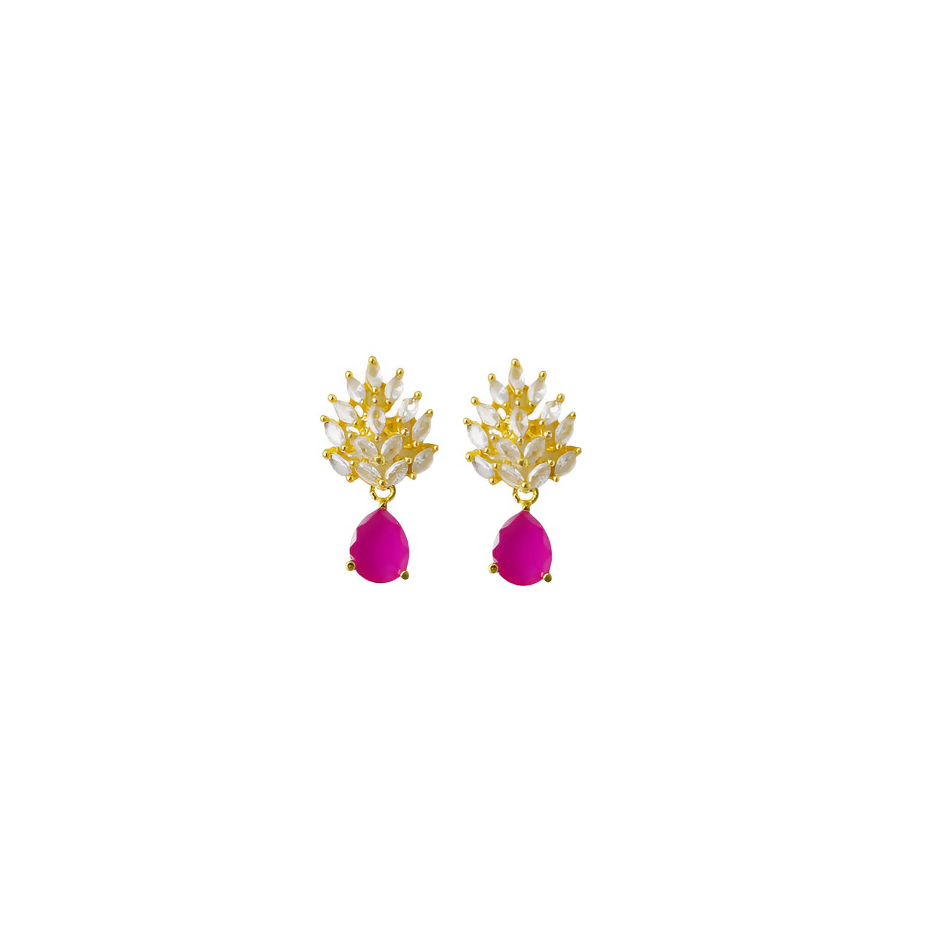gilher - Pink Danglers Earrings ( Pack of 1 ) - Earrings | Buy online on ZillyBuy