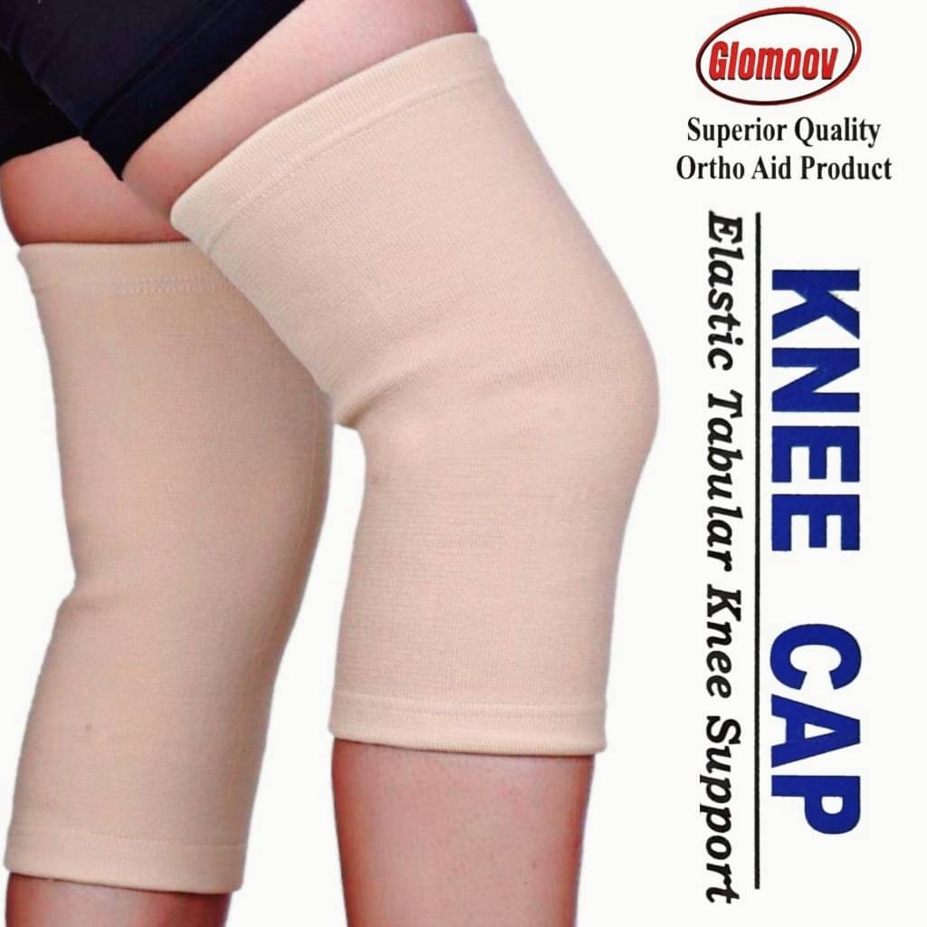     			GLOMOOV Knee Cap, 4 Way Stretch ( Super Deluxe Quality ) Knee Support (Grey) Size S