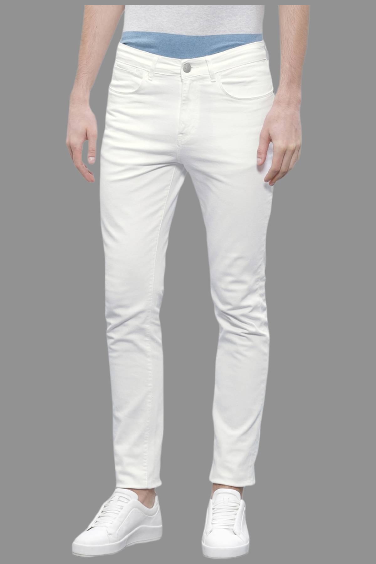     			HALOGEN - White Denim Skinny Fit Men's Jeans ( Pack of 1 )