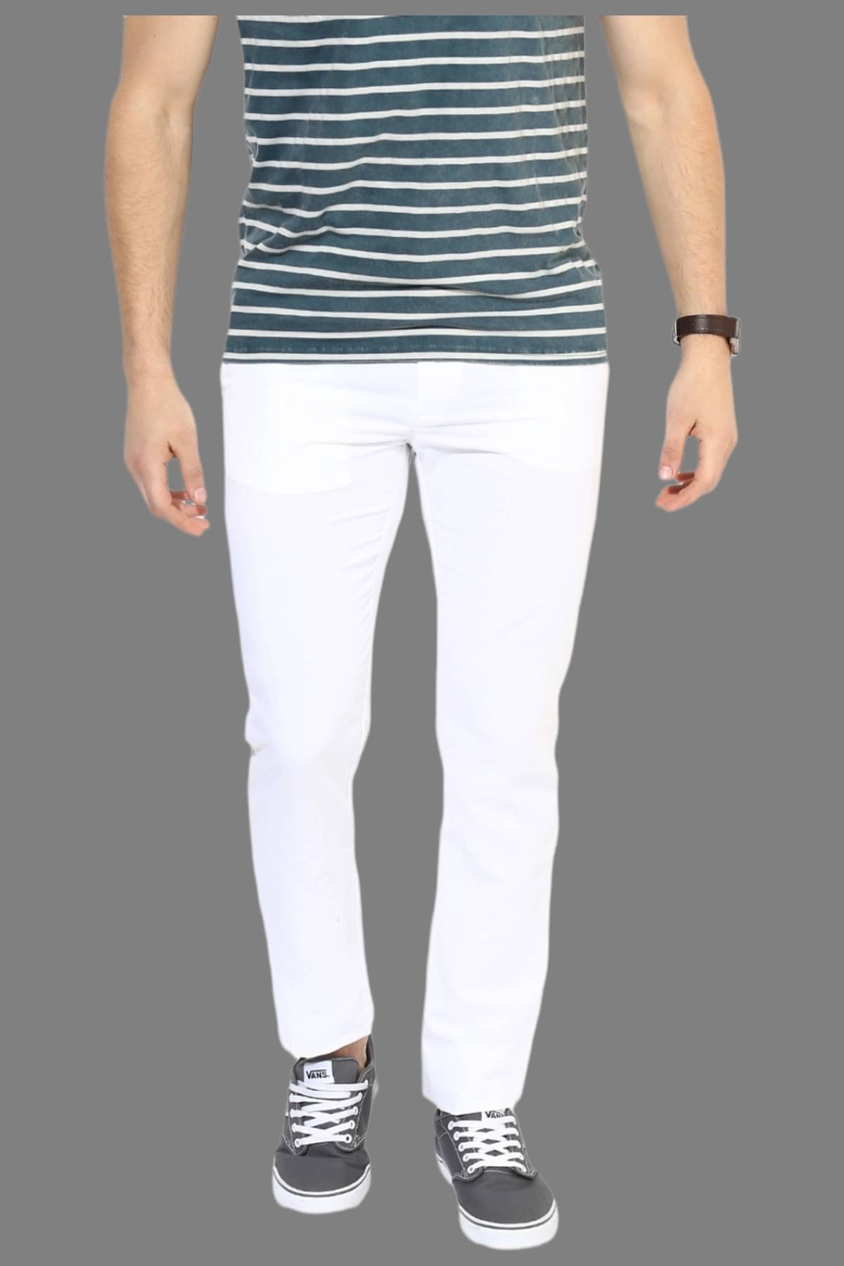     			HALOGEN - White Denim Slim Fit Men's Jeans ( Pack of 1 )