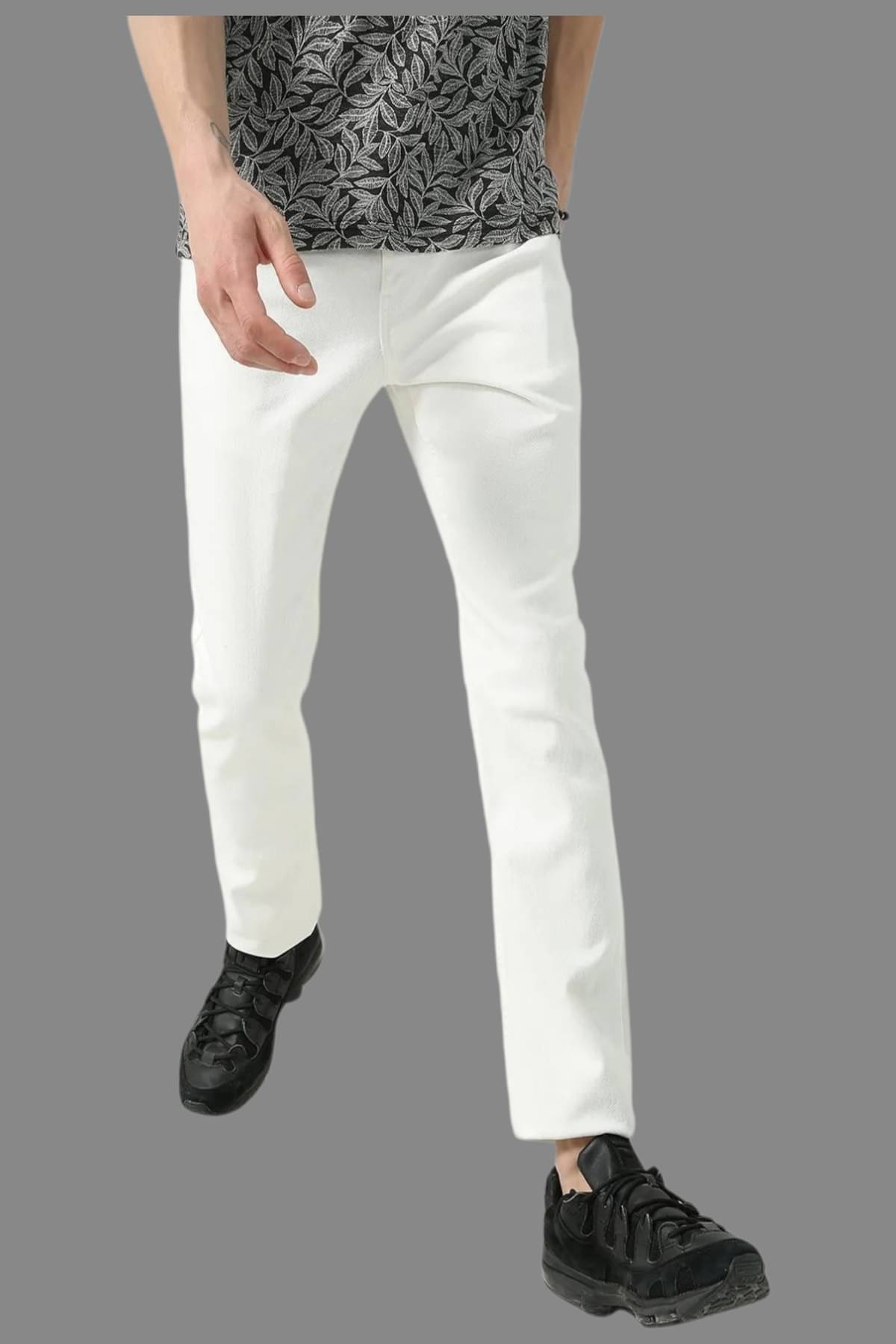     			HALOGEN - White Denim Skinny Fit Men's Jeans ( Pack of 1 )