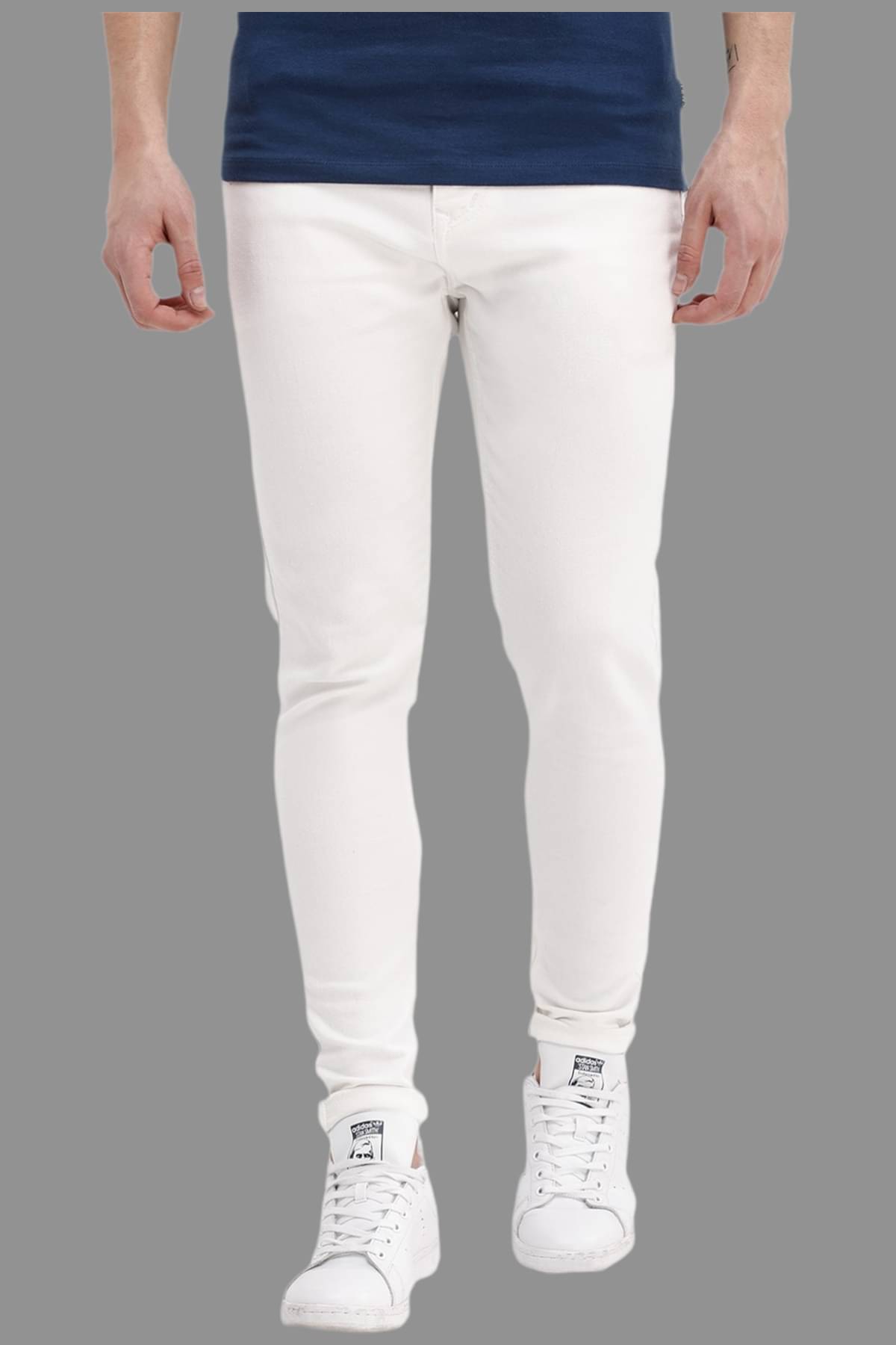 HALOGEN - White Denim Skinny Fit Men's Jeans ( Pack of 1 )     			HALOGEN - White Denim Skinny Fit Men's Jeans ( Pack of 1 )