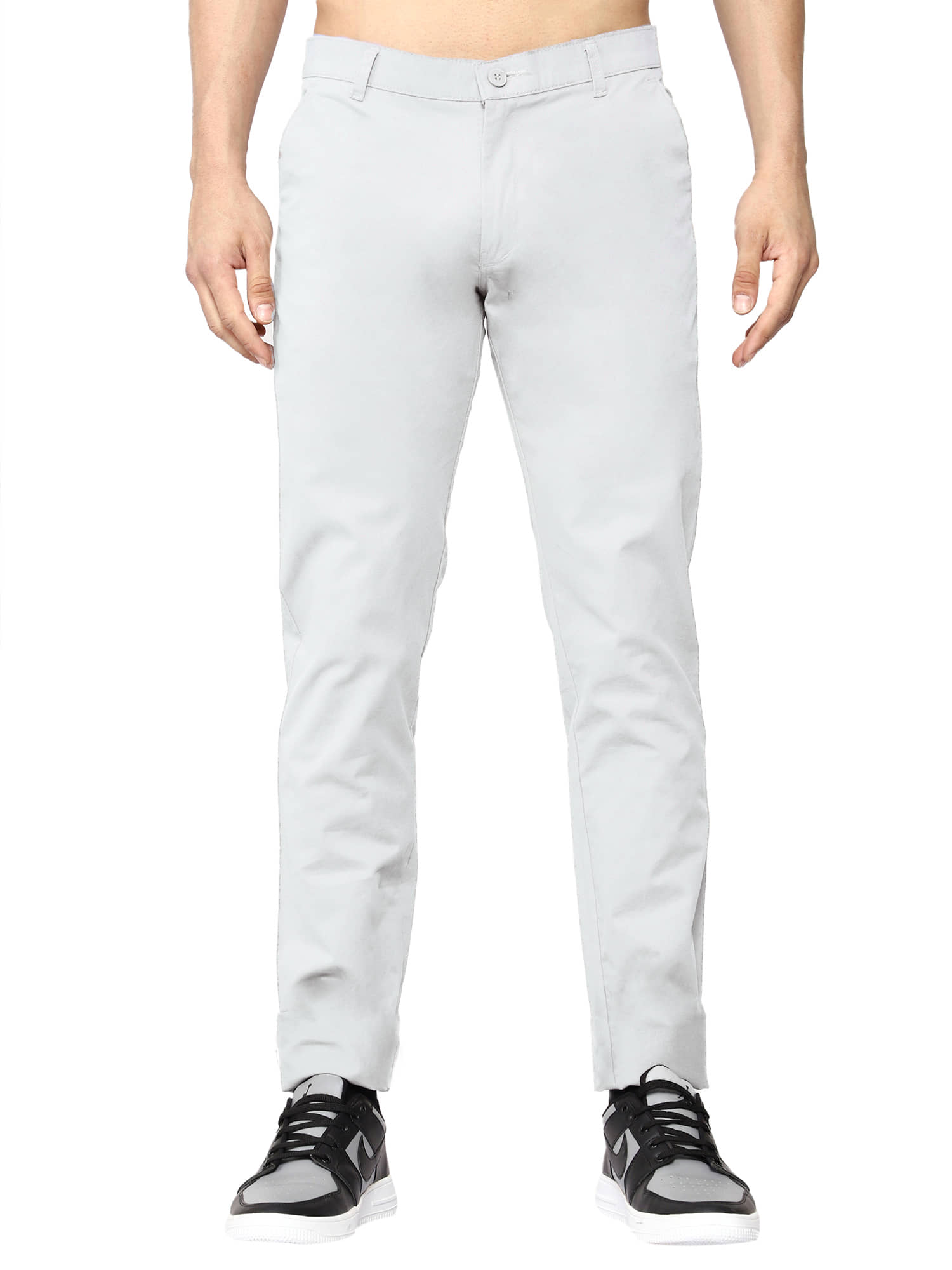 JB JUST BLACK White Regular Chinos ( Pack of 1 ) - Trousers | Buy online on ZillyBuy