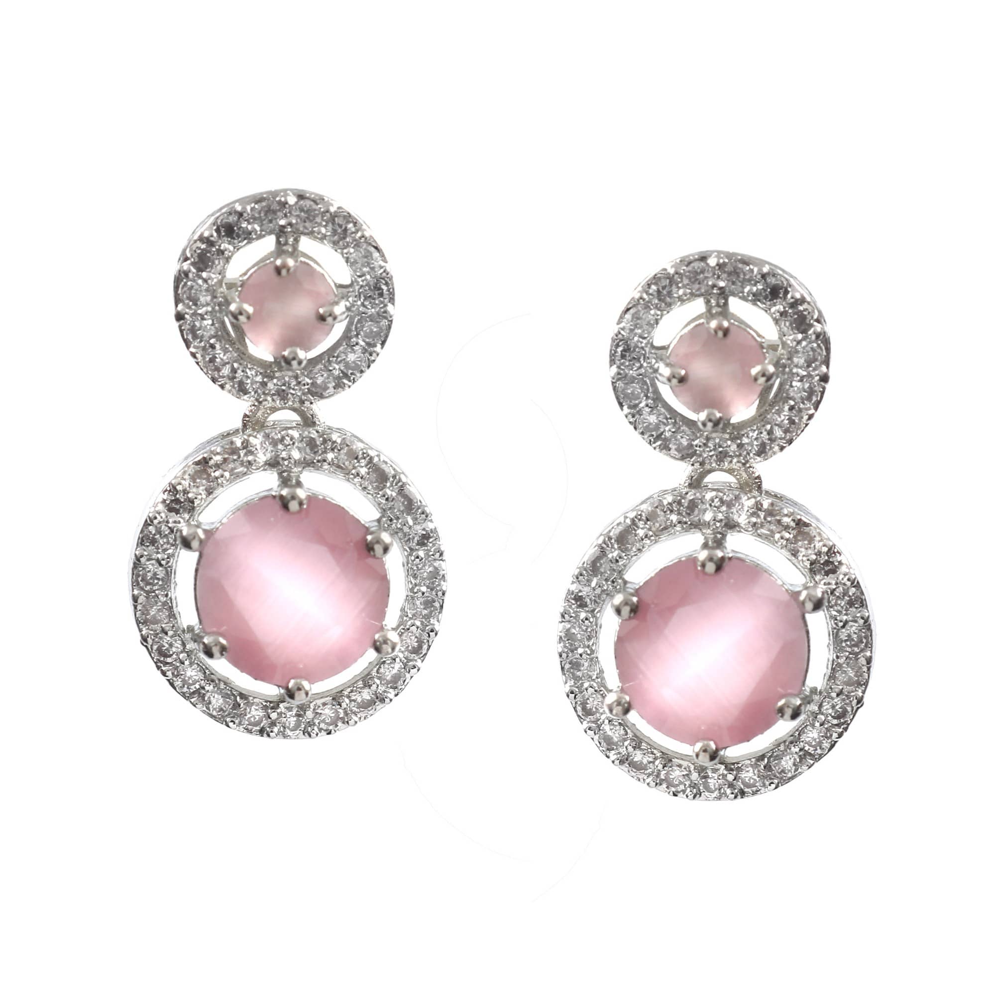 Jewar Mandi - Pink Drop Earrings ( Pack of 1 ) - Earrings | Buy online on ZillyBuy