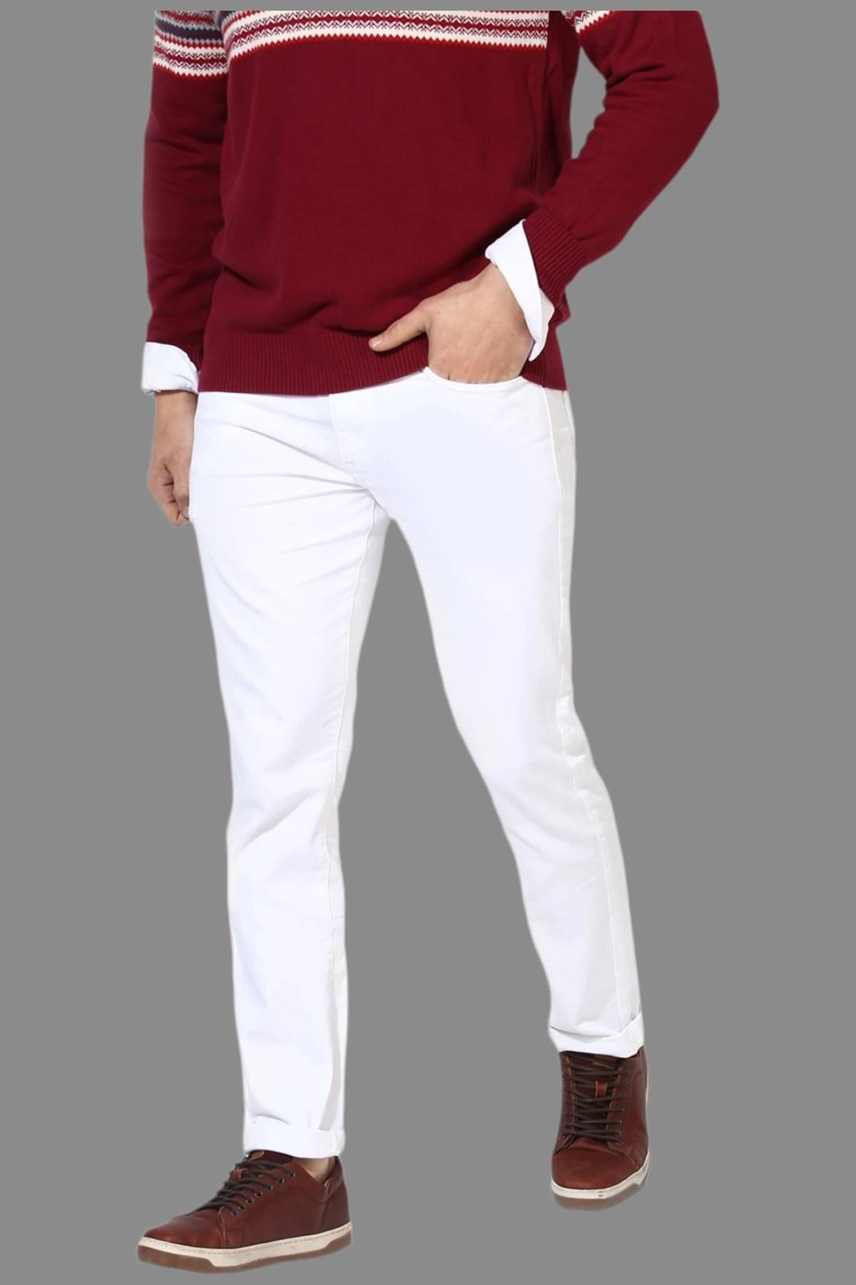     			Lawson - White Denim Slim Fit Men's Jeans ( Pack of 1 )