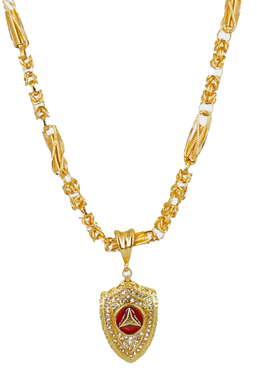 SHANKH-KRIVA - Gold Pendant set ( Pack of 1 )     			SHANKH-KRIVA - Gold Pendant set ( Pack of 1 )