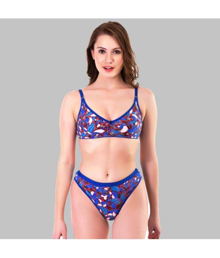 TCG Cotton Women's Bra & Panty Set ( Blue ) WL101 TCG Cotton Women's Bra & Panty Set ( Blue ) WL101