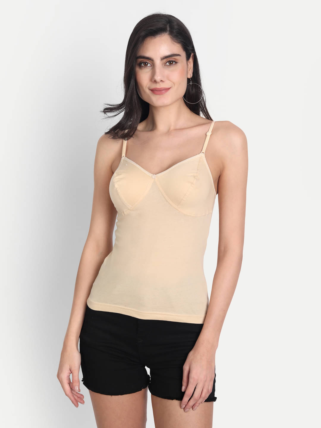 AIMLY Cotton Camisoles - Beige Single     			AIMLY Cotton Camisoles - Beige Single