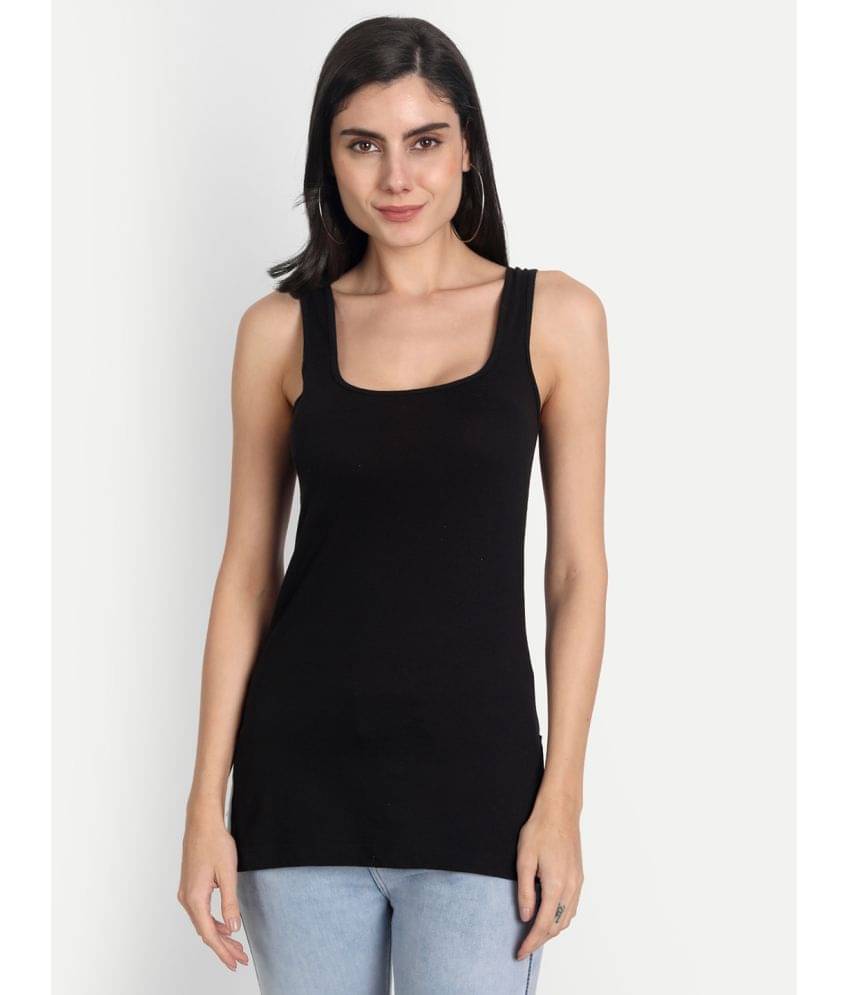     			AIMLY Cotton Camisoles - Black Single