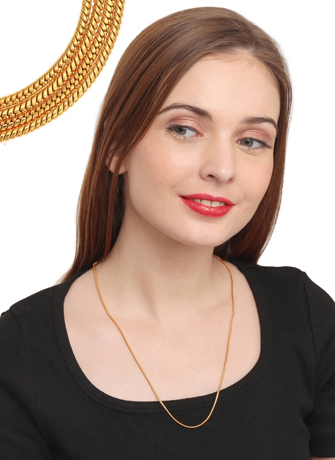 AanyaCentric Gold Plated Chain ( Set of 1 )