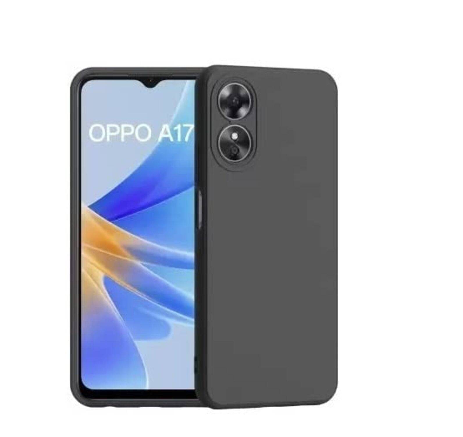 BEING STYLISH - Black Silicon Plain Cases Compatible For Oppo A17 ( Pack of 1 )     			BEING STYLISH - Black Silicon Plain Cases Compatible For Oppo A17 ( Pack of 1 )