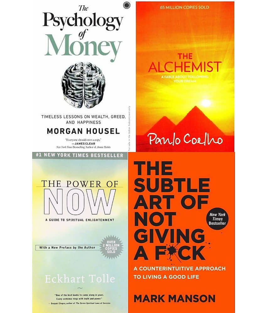Combo of 4 Books (The Psychology of Money +Alchemist+ Power of Now+The Subtle Art) (English,Paperback) - Stationery | Buy online on ZillyBuy
