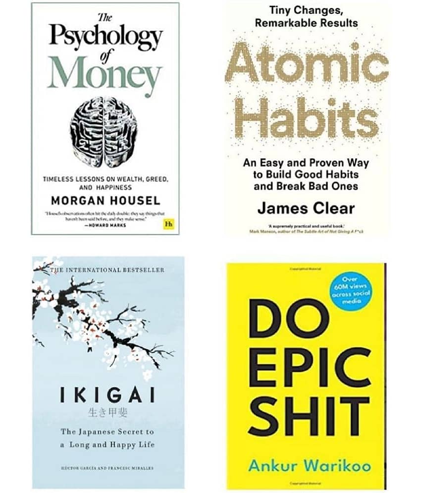 ( Combo of 4 books ) Atomic Habit + Psychology of Money + IKIGAI + Do Epic Shit - Stationery | Buy online on ZillyBuy