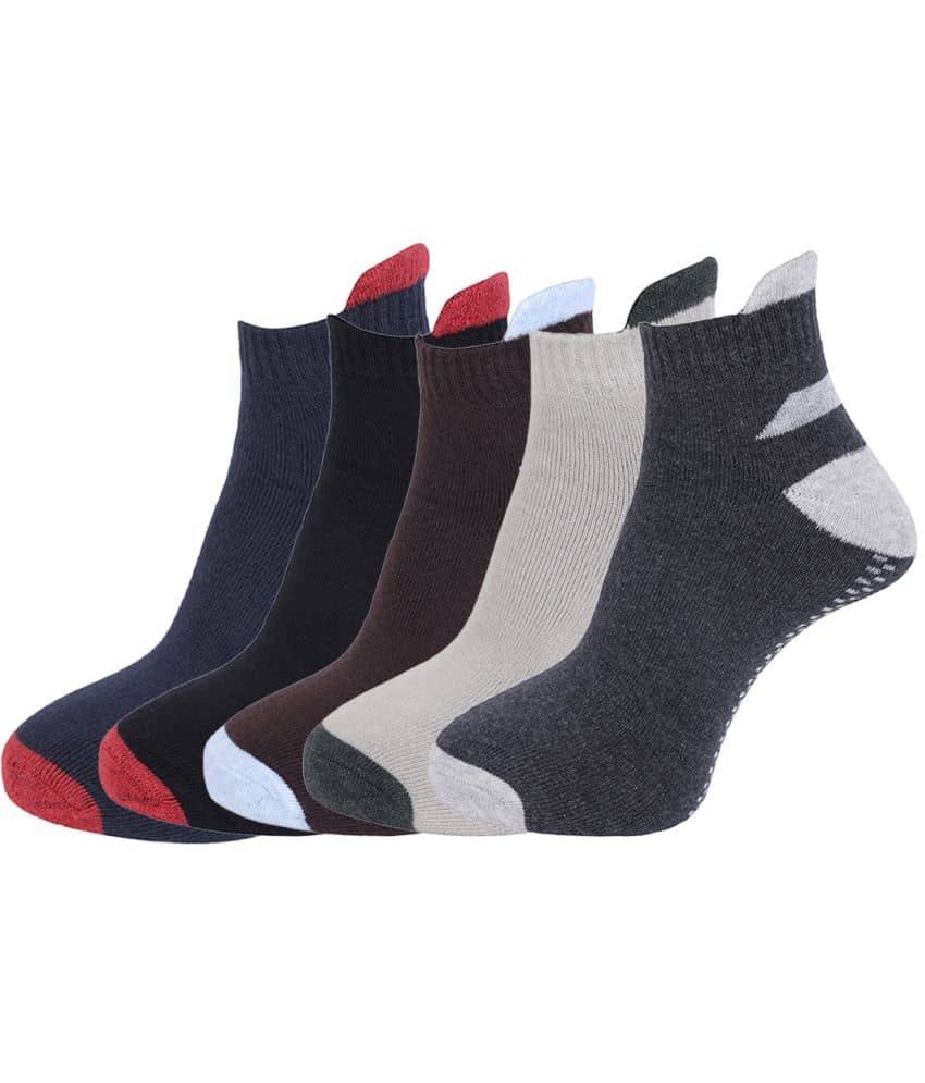 Dollar - Cotton Men's Colorblock Multicolor Ankle Length Socks ( Pack of 5 ) - Socks | Buy online on ZillyBuy