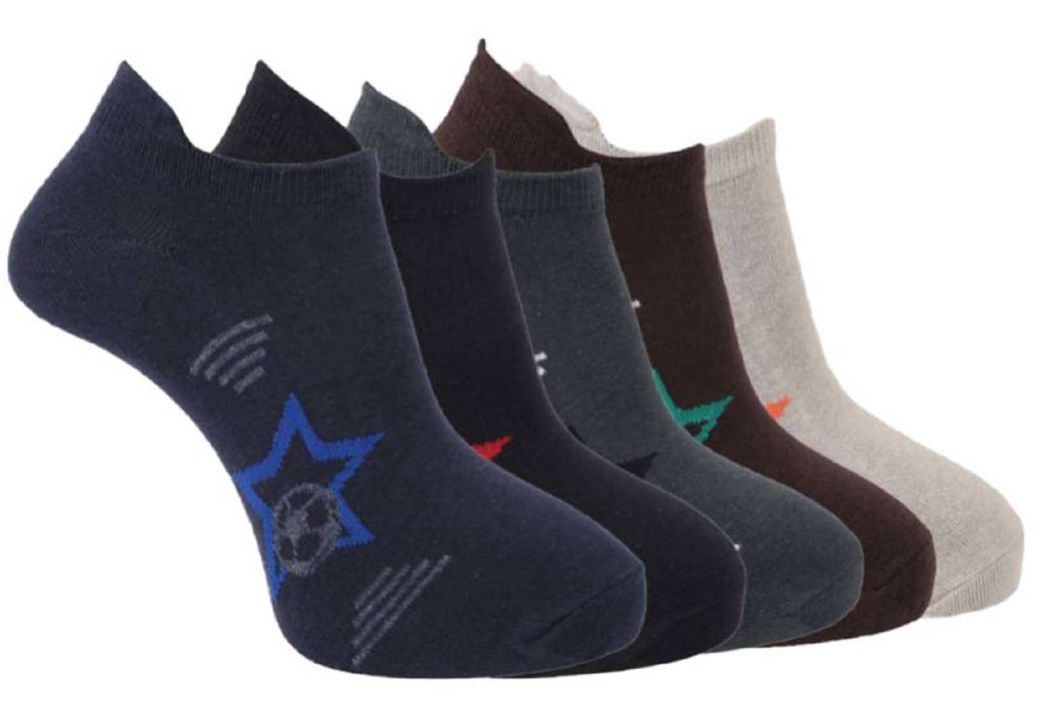Dollar Socks - Cotton Men's Printed Multicolor Ankle Length Socks ( Pack of 5 ) - Socks | Buy online on ZillyBuy
