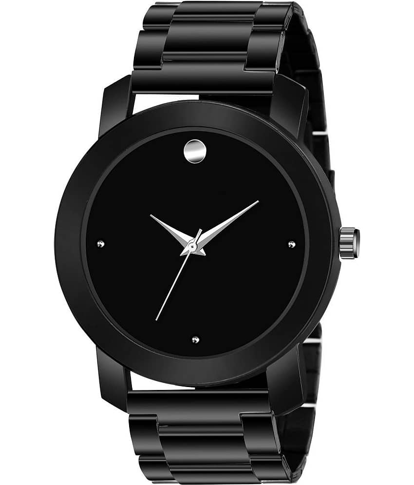 EMPERO Black Leather Analog Men's Watch