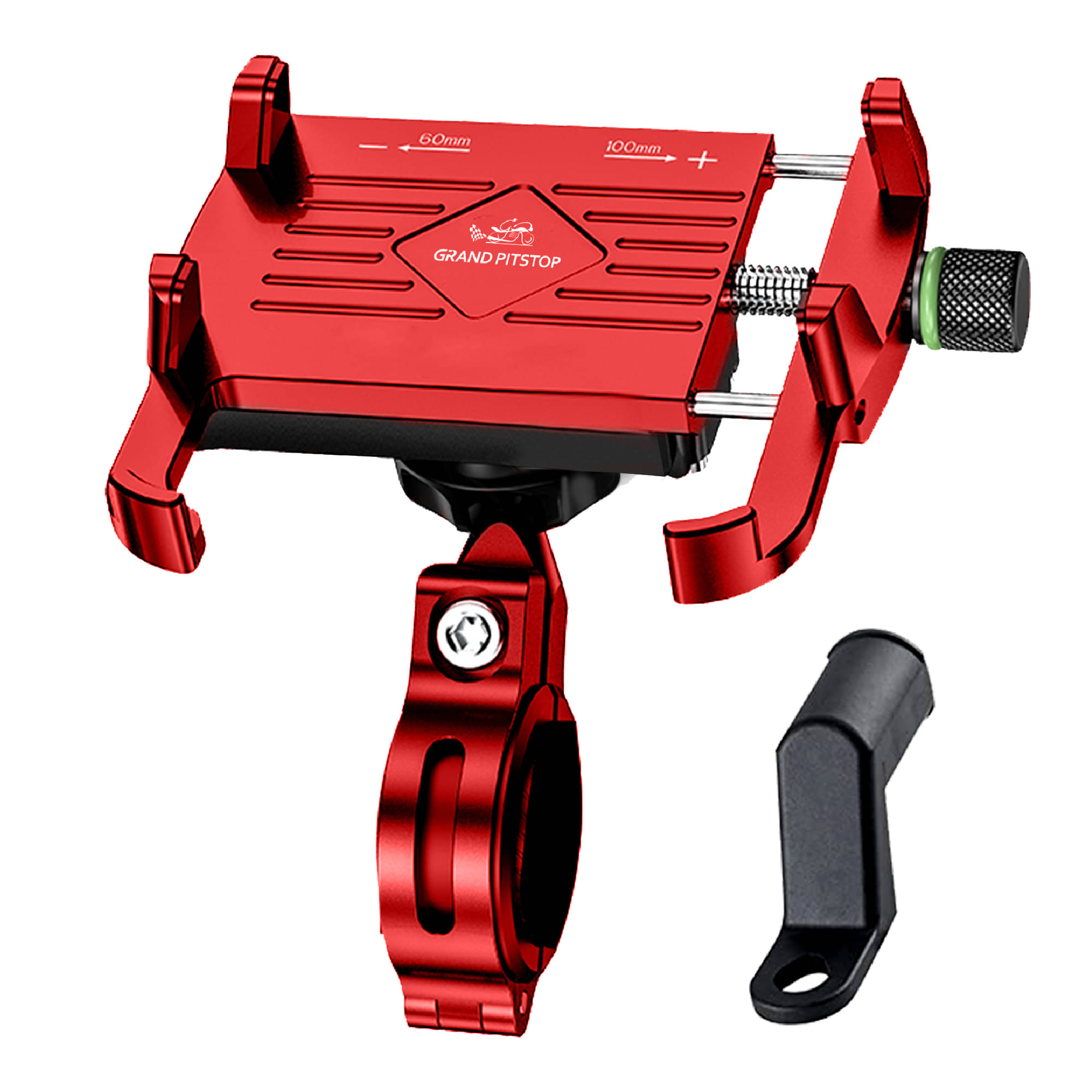     			Grand Pitstop - Claw with Jaw Grip Aluminium Bike / Motorcycle / Scooter Mobile Phone Holder Mount, Ideal For Maps And Gps Navigation - Red