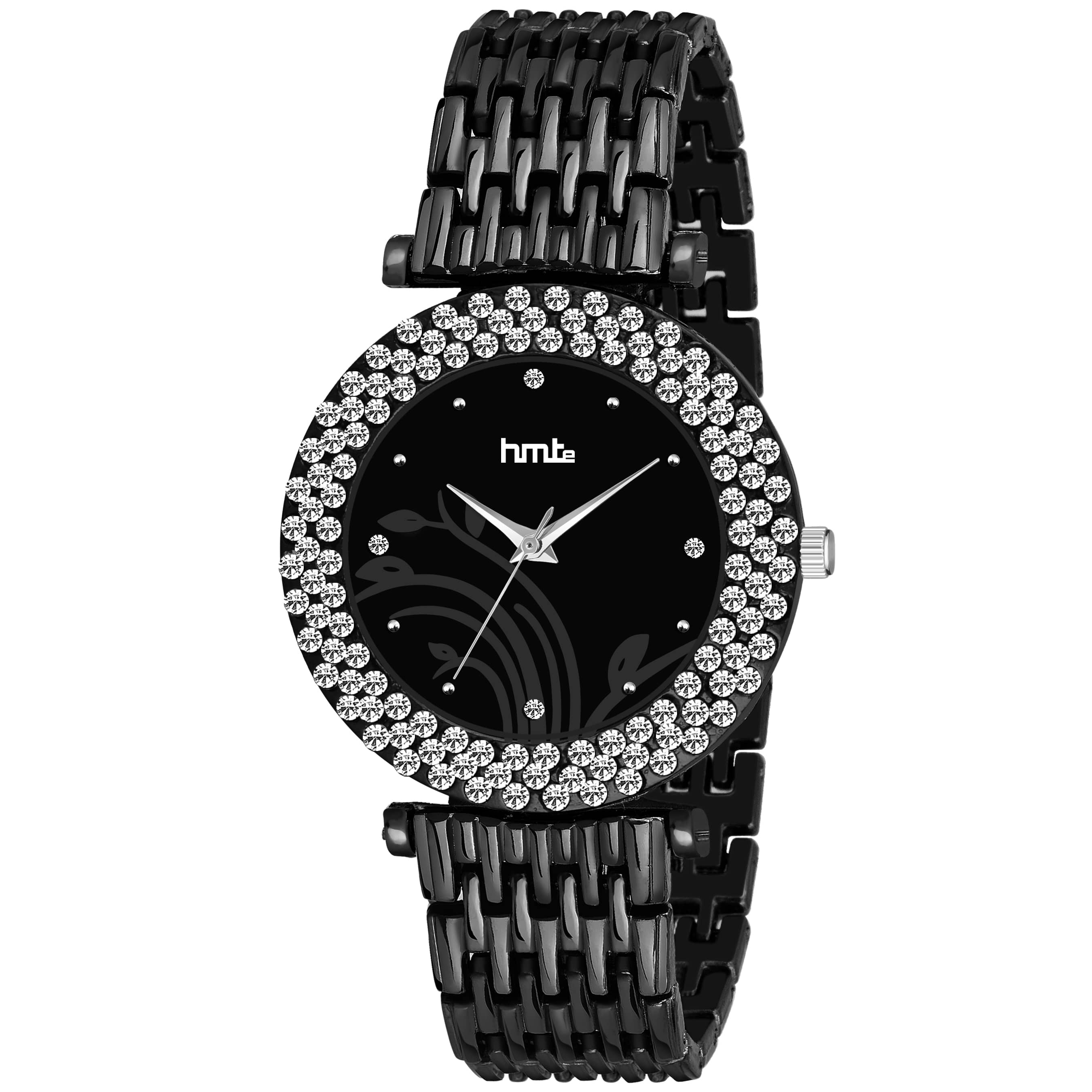 HMTe - Black Metal Analog Womens Watch